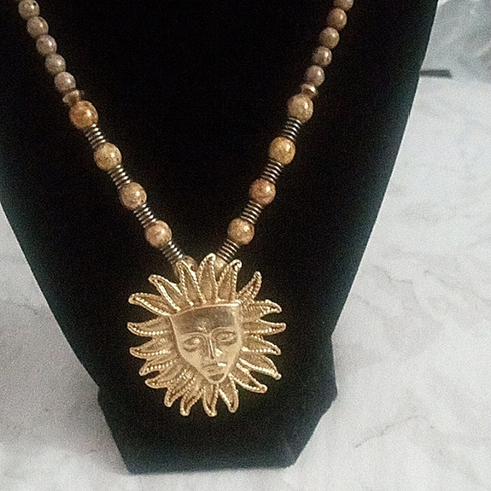 Sun God Celestial Long Necklace